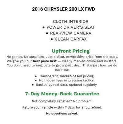 2016 Chrysler 200 4dr Sdn Touring FWD