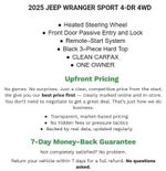 2025 Jeep Wrangler Sport 4 Door 4x4