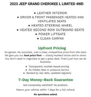 2023 Jeep Grand Cherokee L Limited 4x4