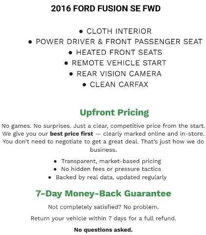 2016 Ford Fusion 4dr Sdn SE FWD