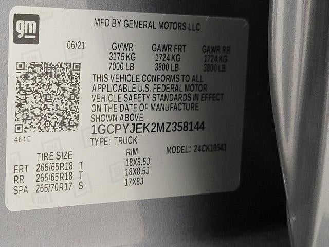 2021 Chevrolet Silverado 1500 Crew Cab Short Box 4-Wheel Drive LT 2FL