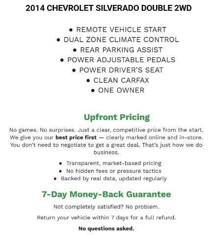 2014 Chevrolet Silverado 1500 Double Cab Standard Box 2-Wheel Drive LT w/1LT