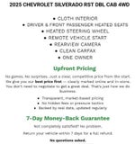 2025 Chevrolet Silverado 1500 Double Cab Standard Box 4-Wheel Drive RST