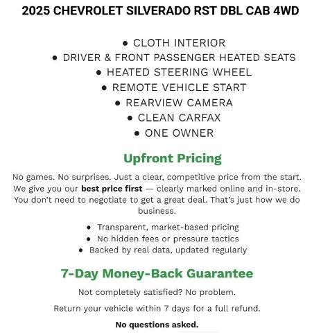 2025 Chevrolet Silverado 1500 Double Cab Standard Box 4-Wheel Drive RST