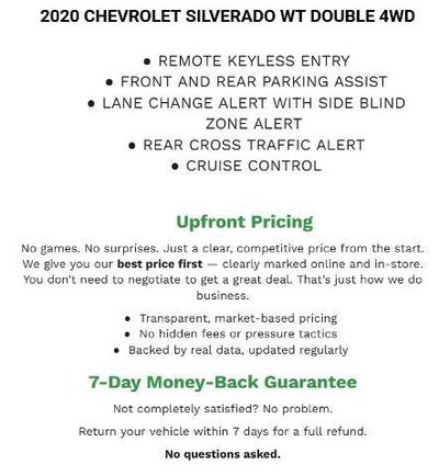 2020 Chevrolet Silverado 1500 Double Cab Standard Box 4-Wheel Drive WT