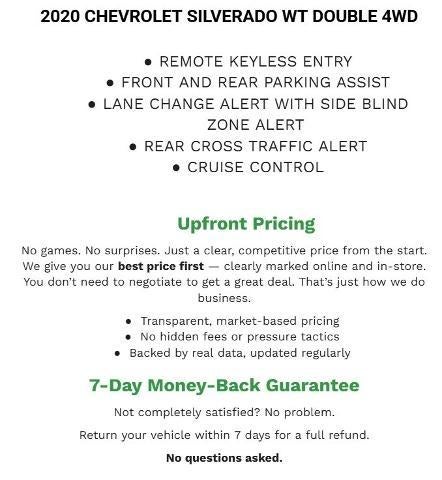 2020 Chevrolet Silverado 1500 Double Cab Standard Box 4-Wheel Drive WT