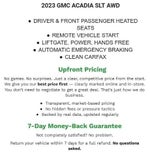 2023 GMC Acadia AWD SLT