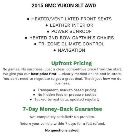 2015 GMC Yukon 4WD 4dr SLT