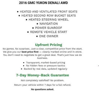2016 GMC Yukon 4WD 4dr Denali