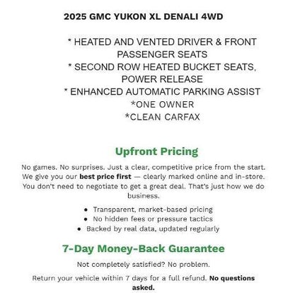 2025 GMC Yukon XL 4WD 4dr Denali