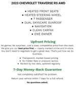 2023 Chevrolet Traverse AWD 2LT