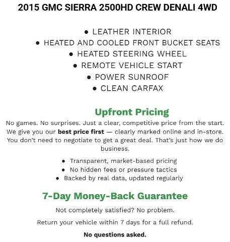 2015 GMC Sierra 2500 HD Crew Cab Standard Box 4-Wheel Drive Denali