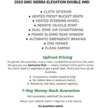 2023 GMC Sierra 1500 Double Cab Standard Box 4-Wheel Drive Elevation 3SB