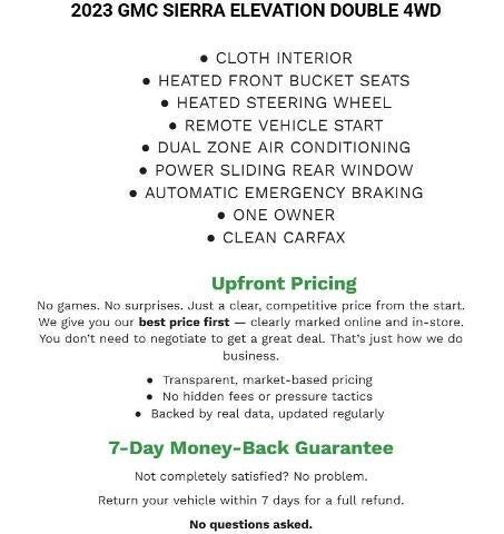 2023 GMC Sierra 1500 Double Cab Standard Box 4-Wheel Drive Elevation 3SB