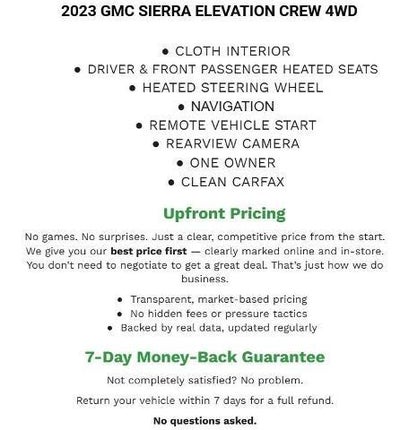 2023 GMC Sierra 1500 Crew Cab Short Box 4-Wheel Drive Elevation 3SB