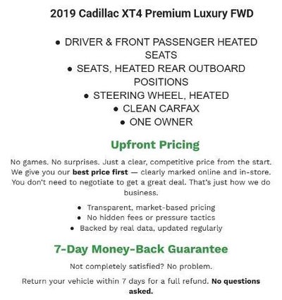 2019 Cadillac XT4 FWD 4dr Premium Luxury