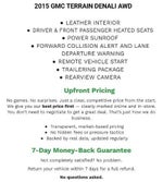 2015 GMC Terrain AWD Denali