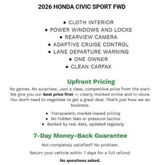 2026 Honda Civic Sedan Sport CVT