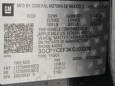 2019 Chevrolet Silverado 1500 Crew Cab Short Box 4-Wheel Drive Custom Trail Boss