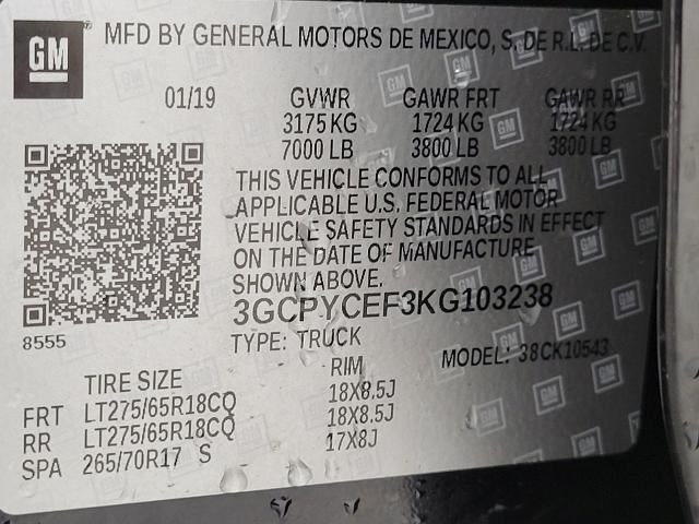 2019 Chevrolet Silverado 1500 Crew Cab Short Box 4-Wheel Drive Custom Trail Boss