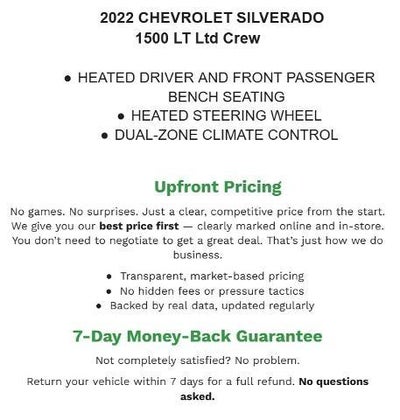 2022 Chevrolet Silverado 1500 LTD Crew Cab Short Box 4-Wheel Drive LT 1LT