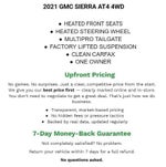 2021 GMC Sierra 1500 Crew Cab Short Box 4-Wheel Drive AT4