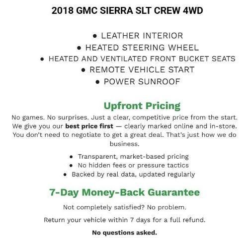 2018 GMC Sierra 1500 Crew Cab Short Box 4-Wheel Drive SLT