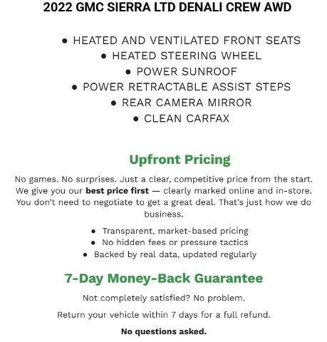 2022 GMC Sierra 1500 Limited Crew Cab Standard Box 4-Wheel Drive Denali