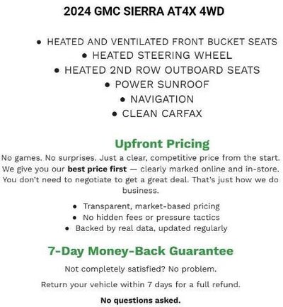 2024 GMC Sierra 1500 Crew Cab Short Box 4-Wheel Drive AT4X