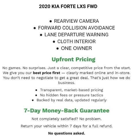 2020 Kia Forte FE Manual