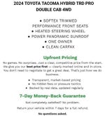 2024 Toyota Tacoma 4WD 4WD TRD Sport Hybrid Double Cab 5' Bed AT (Natl)