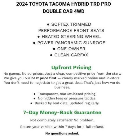 2024 Toyota Tacoma 4WD 4WD TRD Sport Hybrid Double Cab 5' Bed AT (Natl)