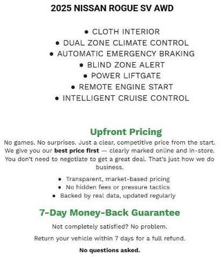 2025 Nissan Rogue AWD SV