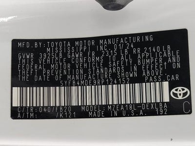 2024 Toyota Corolla LE CVT (Natl)