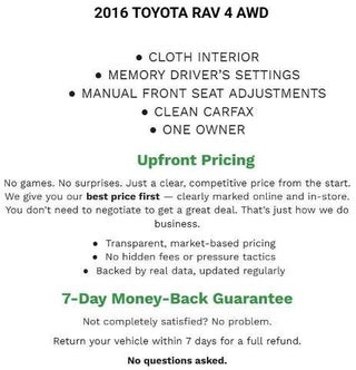 2016 Toyota RAV4 AWD 4dr LE (Natl)