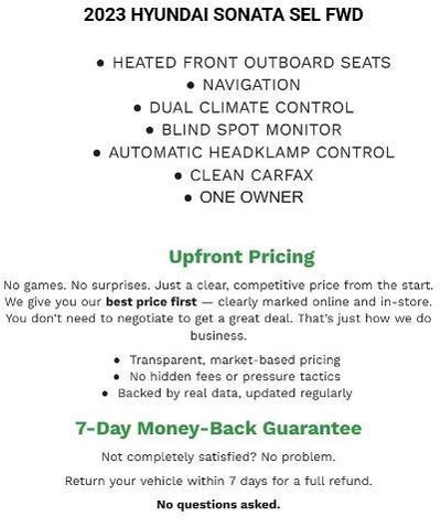 2023 Hyundai Sonata SEL 2.5L *Ltd Avail*