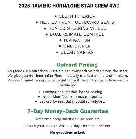 2025 RAM 1500 Big Horn/Lone Star 4x4 Crew Cab 5'7's photo