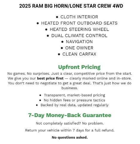 2025 RAM 1500 Big Horn Crew Cab 4x4 5'7" Box