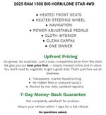 2025 RAM 1500 Big Horn