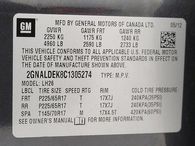 2012 Chevrolet Equinox LT w/1LT