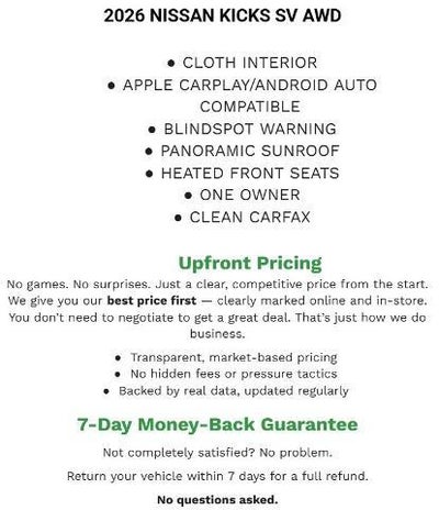 2026 Nissan Kicks SV