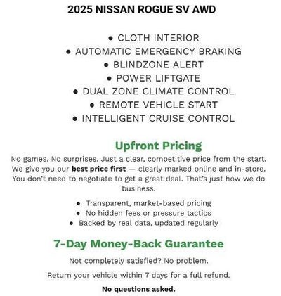 2025 Nissan Rogue SV Intelligent AWD