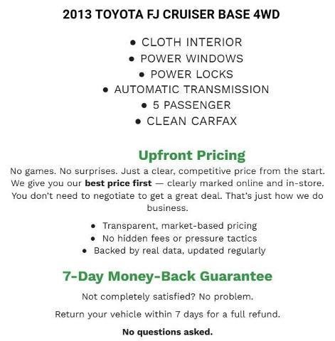2013 Toyota FJ Cruiser Base