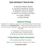 2026 Chevrolet Trax 2RS